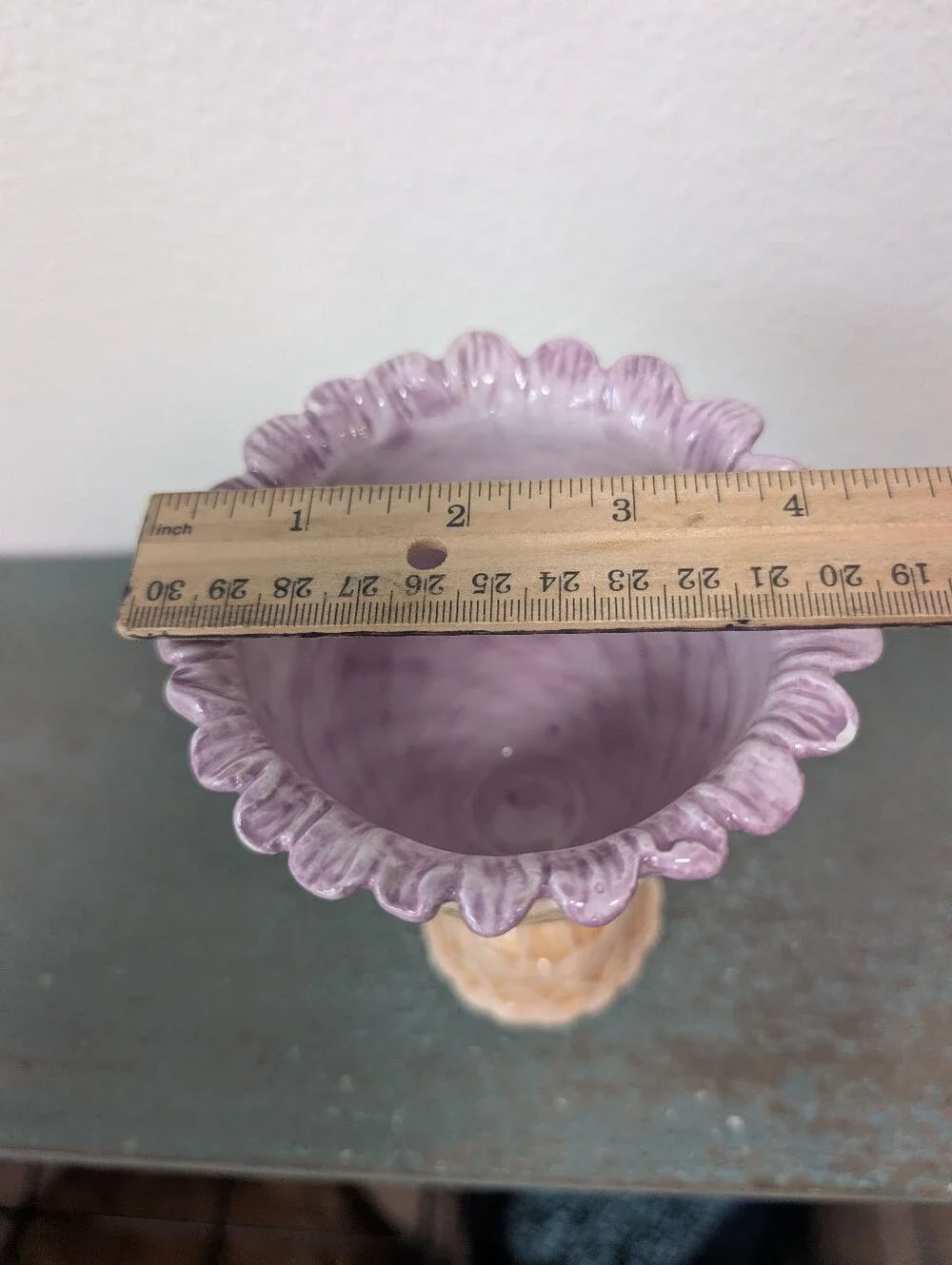 Tracy Porter Alouette collection Purple Lavendar Waffle Cone Sundae Bowl Cup